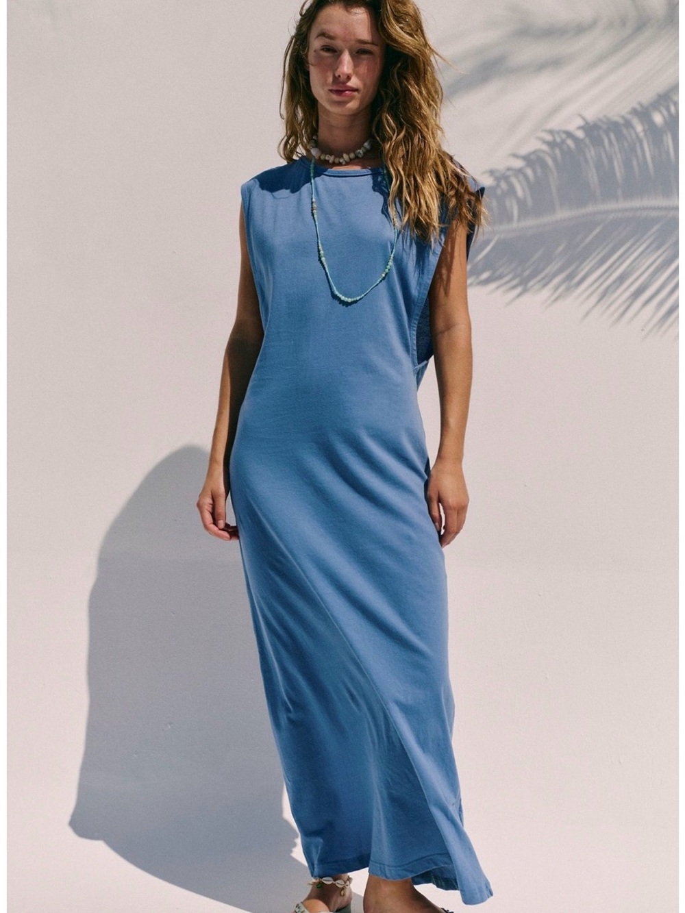 Free People - Sleeveless Maxi Dress - Casual Summer Knit size Large